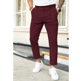 Izydor | Męskie Spodnie - Slim-Fit Design i Wyprasowane Zagięcia