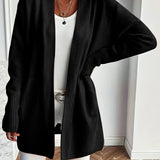 Stefania | Długi kardigan damski z dekoltem w serek i otwartym przodem