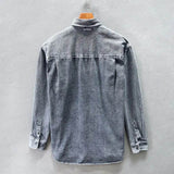 Konrad | Męska koszula vintage z efektem stone-washed