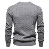 Zenon | Sweter męski z warkoczowym wzorem 3D