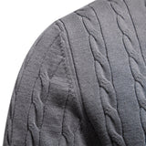Zenon | Sweter męski z warkoczowym wzorem 3D
