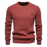 Zenon | Sweter męski z warkoczowym wzorem 3D