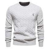 Zenon | Sweter męski z warkoczowym wzorem 3D