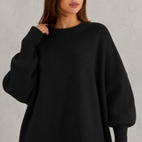 Bianka | Sweter oversize z wełny z okrągłym dekoltem