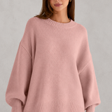 Bianka | Sweter oversize z wełny z okrągłym dekoltem